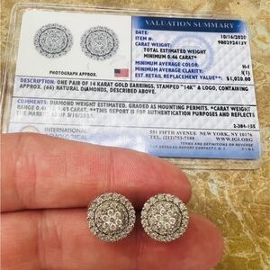 14K Gold Diamond Earrings